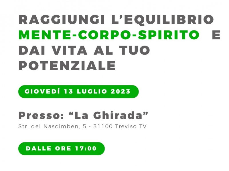 Equilibrio mente-corpo-spirito per dare vita al tuo potenziale